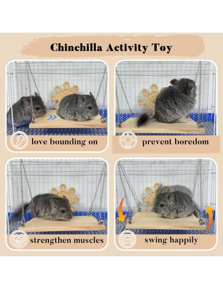Juguetes Colgantes para Chinchillas Jevnd - Madera Secada al Horno