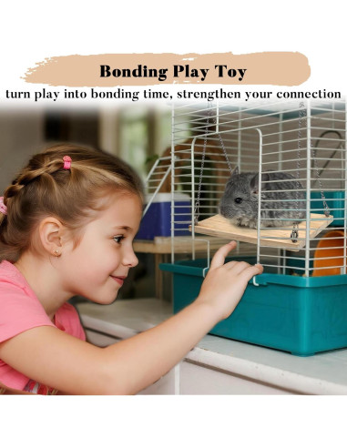 Juguetes Colgantes para Chinchillas Jevnd - Madera Secada al Horno