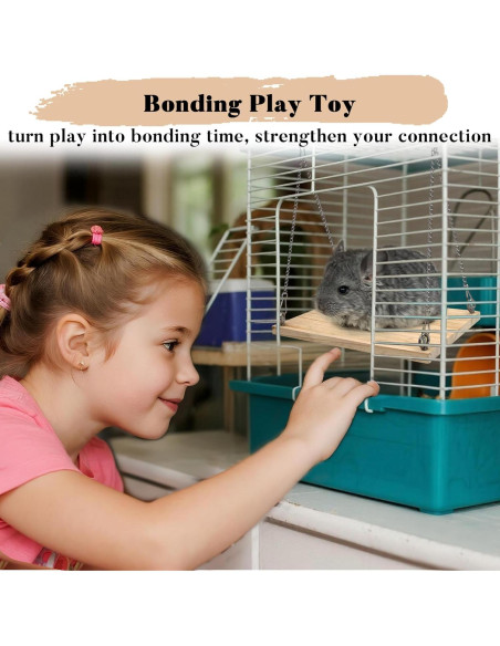 Juguetes Colgantes para Chinchillas Jevnd - Madera Secada al Horno