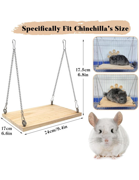 Juguetes Colgantes para Chinchillas Jevnd - Madera Secada al Horno