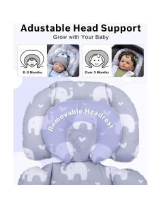 Soporte para Cabeza de Silla de Auto Bebé Kenkyo Gris 2