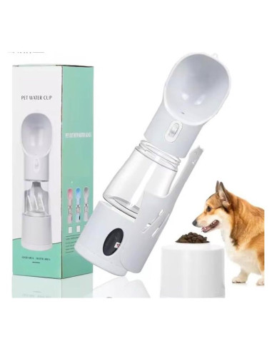 Botella de Agua 4-en-1 Seal Nest para Perros y Gatos - Portátil