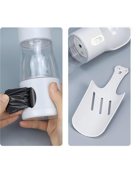 Botella de Agua 4-en-1 Seal Nest para Perros y Gatos - Portátil