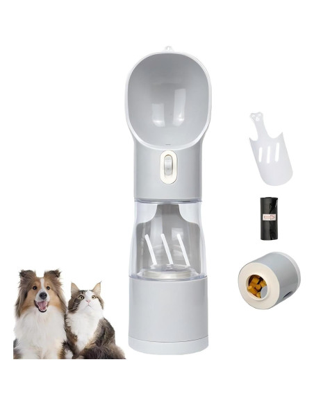 Botella de Agua 4-en-1 Seal Nest para Perros y Gatos - Portátil