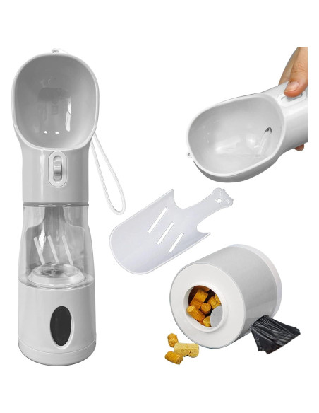 Botella de Agua 4-en-1 Seal Nest para Perros y Gatos - Portátil