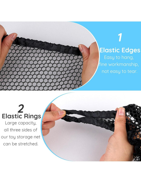 Organizador de Juguetes FIOBEE Hamaca Triangular Negro 129.5 cm