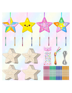 Kit de Campanas de Viento de Madera TREACLUB - 12 Piezas