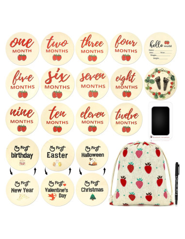 Juego de Discos de Hitos Mensuales EccoDen - 12 Tarjetas y Cartel