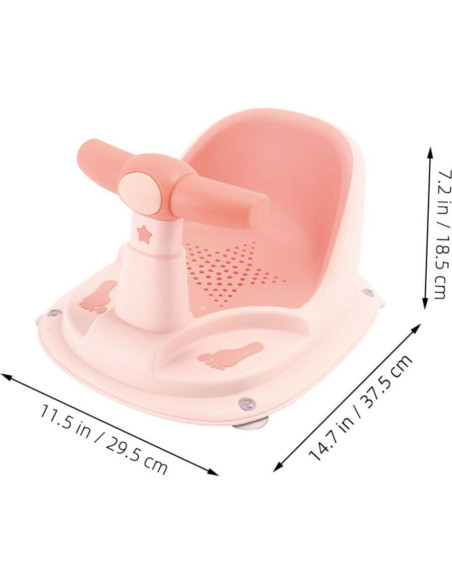 Asiento de Baño Antideslizante PartyKindom Rosa 37.5x29.5cm