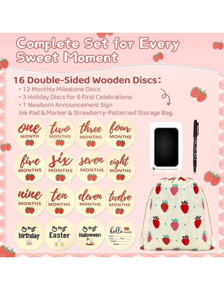 Juego de Discos de Hitos Mensuales EccoDen - 12 Tarjetas y Cartel