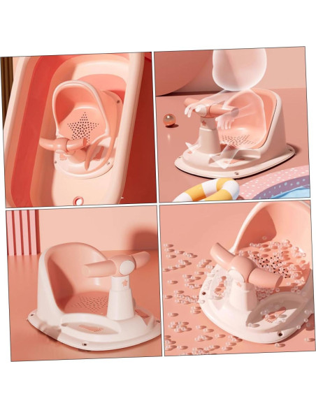 Asiento de Baño Antideslizante PartyKindom Rosa 37.5x29.5cm