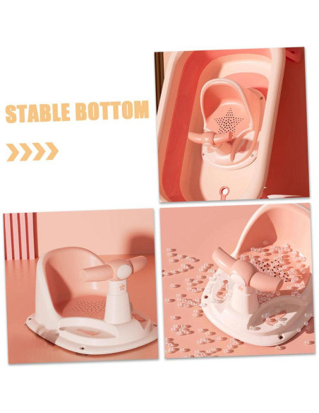 Asiento de Baño Antideslizante PartyKindom Rosa 37.5x29.5cm