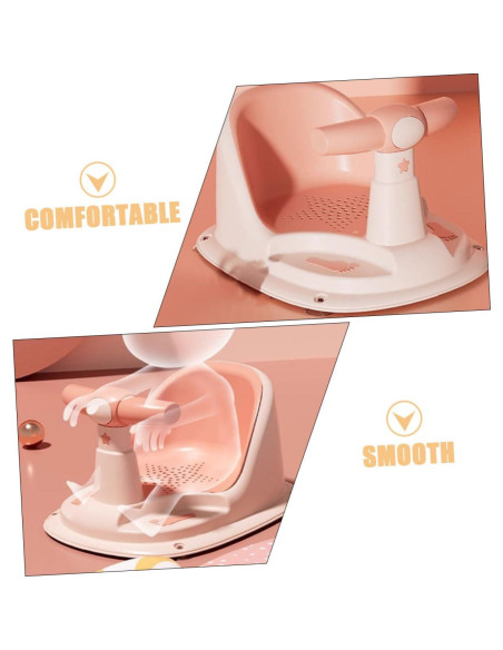 Asiento de Baño Antideslizante PartyKindom Rosa 37.5x29.5cm