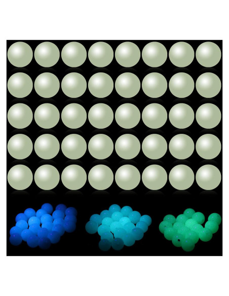 200 Perlas Luminiscentes Beupy 8mm Azul Verde para Joyería DIY