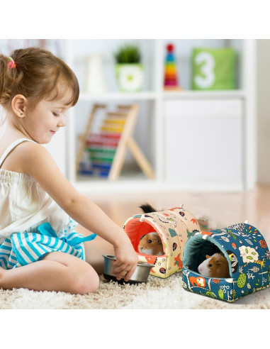 Cama para Cobayas SUPERPAWS - 2 Paquetes, Lavable, 26x26cm