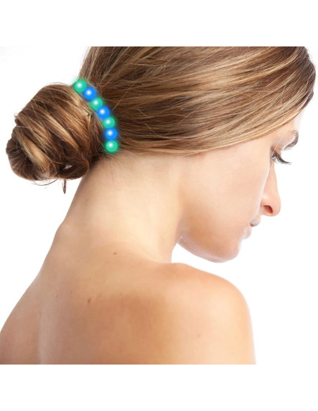 200 Perlas Luminiscentes Beupy 8mm Azul Verde para Joyería DIY