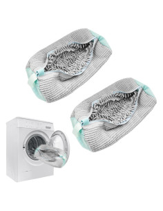 Bolsa de Lavado de Zapatos Genérica 2 Paquetes 39.4x19.1cm Gris