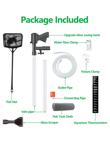 Kit de limpieza de acuarios SYSENCIAGA con herramientas y accesorios