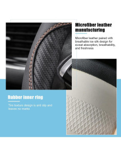 Cubierta de Volante Mandark 38.1 cm Cuero Microfibra Antideslizante 2