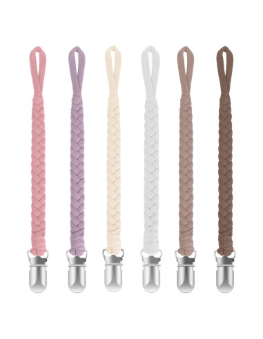 Clip de Chupete Hecho a Mano Boukipow - 6 Colores Neutros