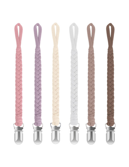 Clip de Chupete Hecho a Mano Boukipow - 6 Colores Neutros