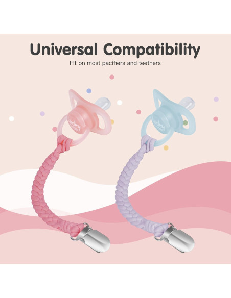 Clip de Chupete Hecho a Mano Boukipow - 6 Colores Neutros