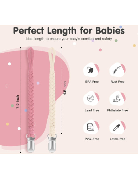 Clip de Chupete Hecho a Mano Boukipow - 6 Colores Neutros