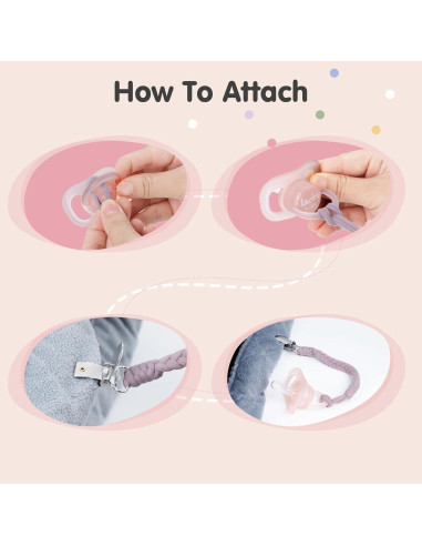 Clip de Chupete Hecho a Mano Boukipow - 6 Colores Neutros