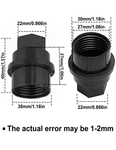 32 Cubiertas de Tuercas de Rueda OSCTAUS 22mm Hexagonal