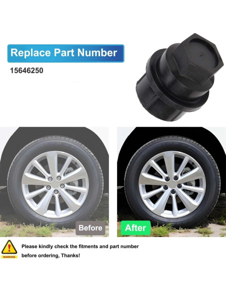 32 Cubiertas de Tuercas de Rueda OSCTAUS 22mm Hexagonal