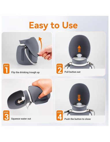 Botella de Agua para Perros Billionchains 800 ml Plegable