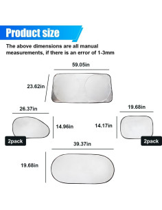 Protector Solar Parabrisas Coche DUSCOKE 6 Piezas UV 2