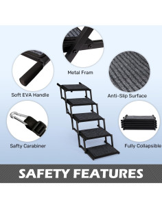 Escalera Plegable para Perros Heeyoo - 5 Escalones Antideslizantes 2