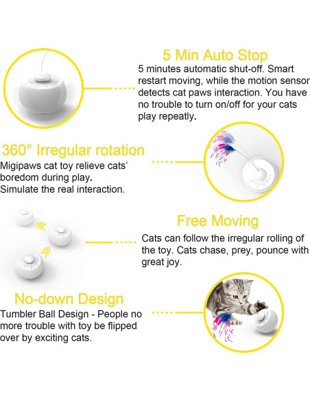 Juguete Interactivo para Gatos Migipaws Mariposa 9x17.5cm Juguete Interactivo para Gatos Migipaws Mariposa 9x17.5cm