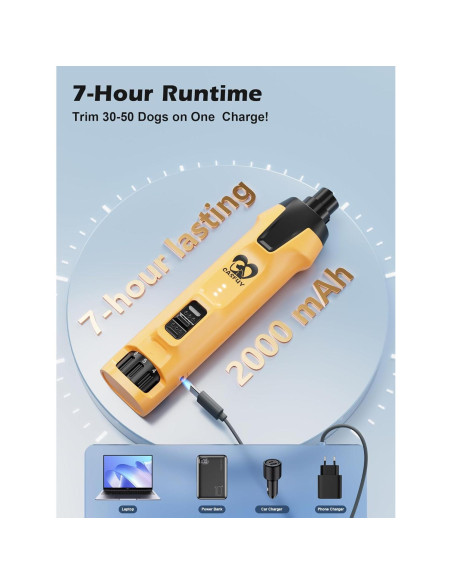 Molinillo de Uñas Eléctrico Casfuy N70 - 6 Velocidades, 2000mAh