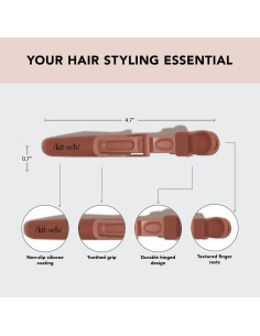 Pinzas de Cocodrilo Kitsch Multicolor para el Cabello - 3 Piezas 2