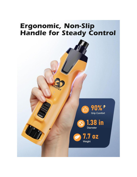 Molinillo de Uñas Eléctrico Casfuy N70 - 6 Velocidades, 2000mAh