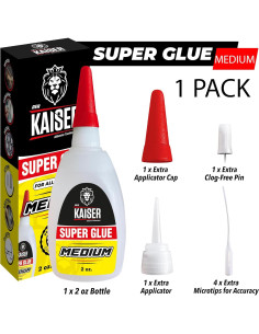 Pegamento Super Glue Der Kaiser 56.7 g - Secado Rápido para Madera y Plástico 2