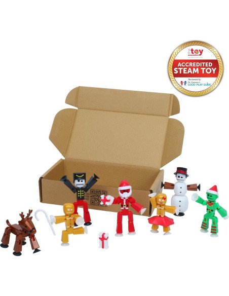 Paquete de Navidad StikBot Zing - 7 Figuras + Accesorios