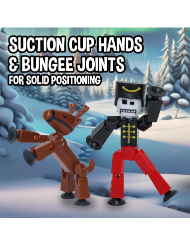 Paquete de Navidad StikBot Zing - 7 Figuras + Accesorios