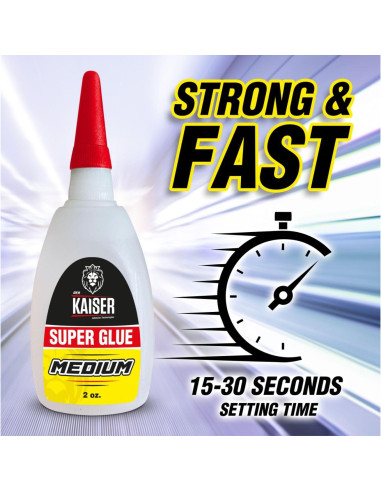 Pegamento Super Glue Der Kaiser 56.7 g - Secado Rápido para Madera y Plástico