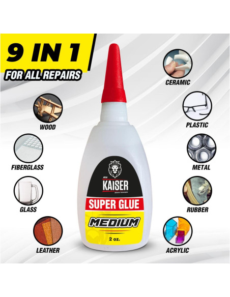 Pegamento Super Glue Der Kaiser 56.7 g - Secado Rápido para Madera y Plástico