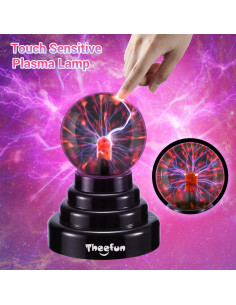 Esfera de Plasma Theefun 3" Sensible al Tacto USB Batería 2