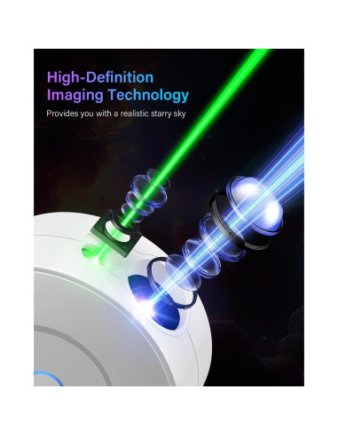 Proyector de Estrellas DOWILLDO NX-SK20, Luz Nocturna 16 Colores