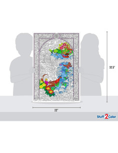 Póster para Colorear Gigante Lago Encantado Stuff2Color 81x56 cm 2