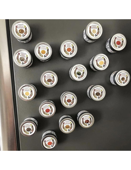 Colección de Condimentos Gourmet Gustus Vitae - 6 Latas Magnéticas