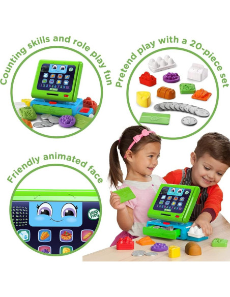 LeapFrog Caja Registradora Interactiva Verde 20 Piezas