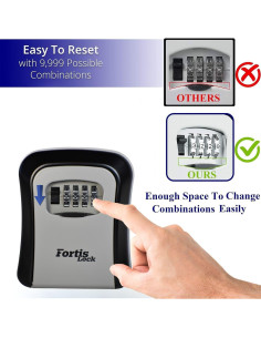 Caja de Seguridad para Llaves Fortis Lock YH2090 Gris 2