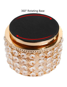 Organizador de Tocador Hedume de Cristal Rotatorio 360 4 Compartimentos 2