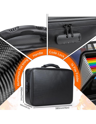 Bolsa Organizadora de Documentos DOXLMP a Prueba de Fuego